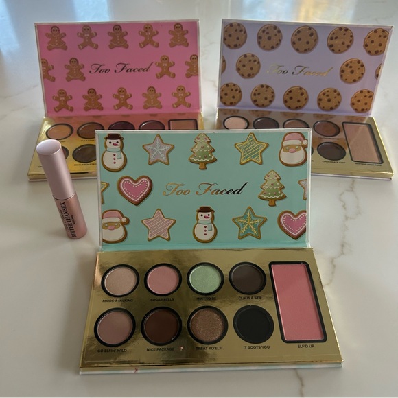 Too Faced 3 Piece Christmas Bake Shoppe Eyeshadow Palette Gift Set with Mascara - Picture 11 of 13